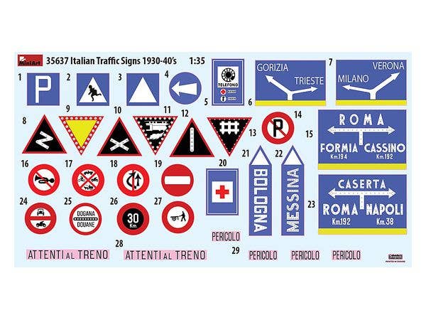 Miniart 1/35 Italian Traffic Signs 1930-40's | 4820183314420