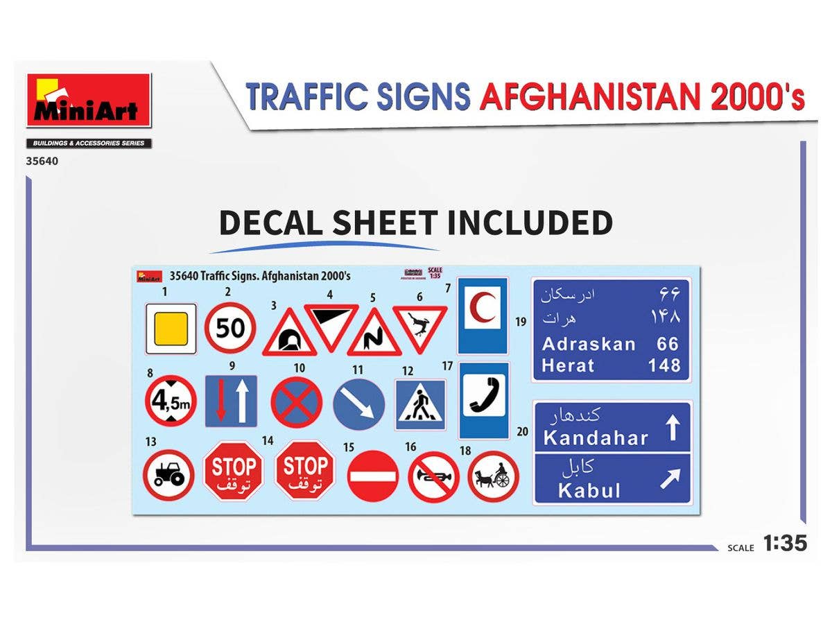 MiniArt 1/35 Traffic Signs Afghanistan. 2000's | 4820183314321
