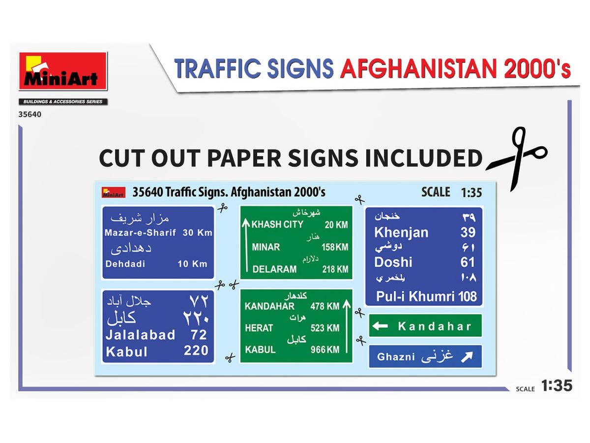 MiniArt 1/35 Traffic Signs Afghanistan. 2000's | 4820183314321