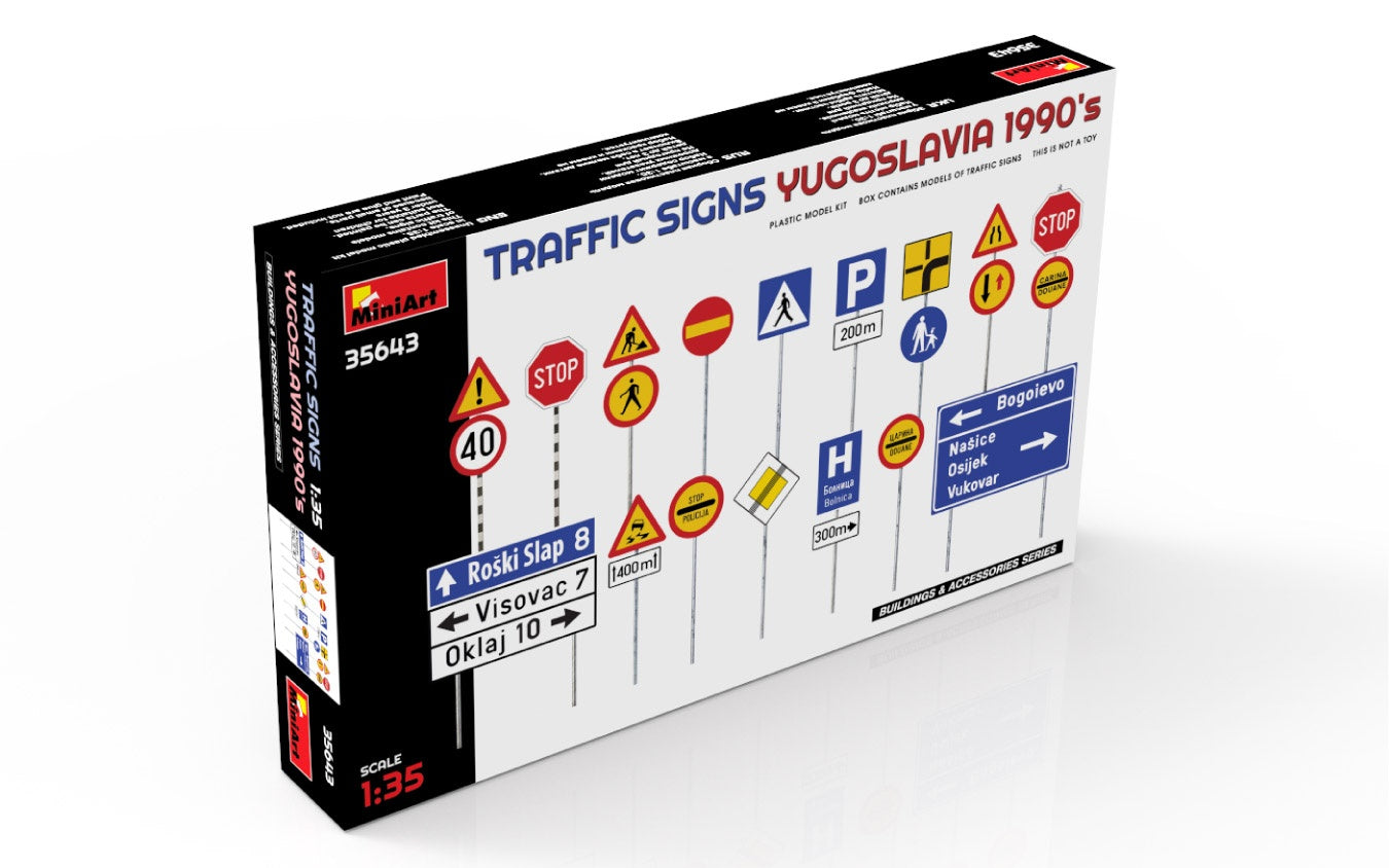 Miniart 1/35 Traffic Signs Yugoslavia 1990's | 4820183314451
