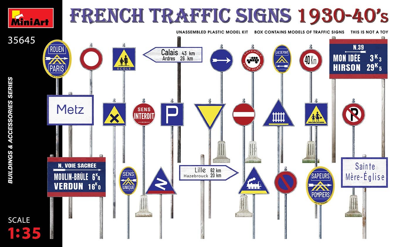 MiniArt 1/35 French Traffic Signs 1930-40's | 4820183314123