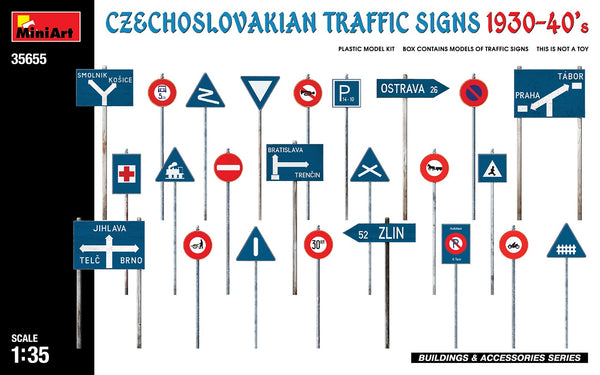 MiniArt 1/35 Czechoslovakian Traffic Signs 1930-40’s