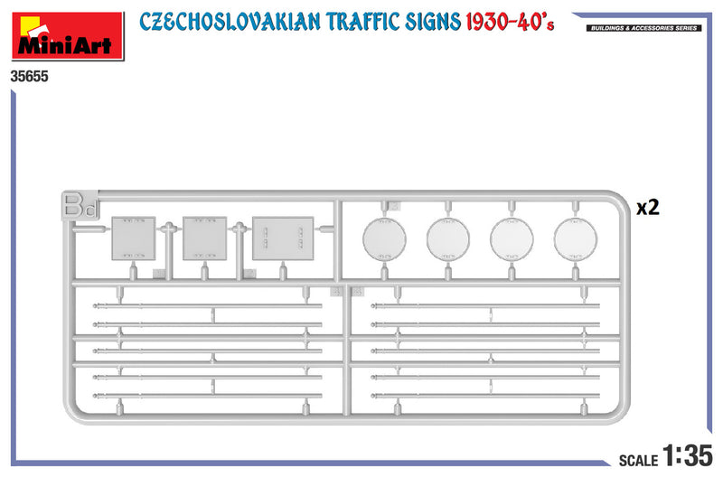 MiniArt 1/35 Czechoslovakian Traffic Signs 1930-40’s