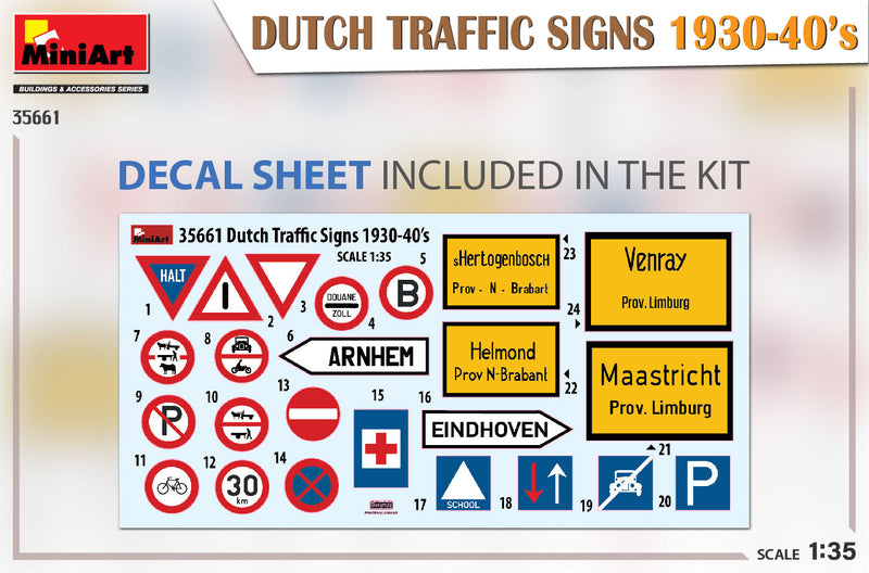 Miniart 1/35 Dutch Traffic Signs 1930-40’s