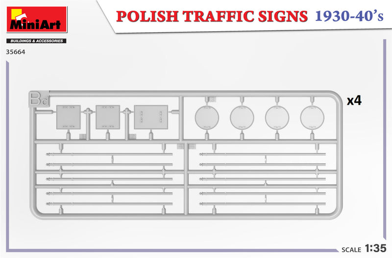 MiniArt 1/35 Polish Traffic Signs 1930-40s Figures