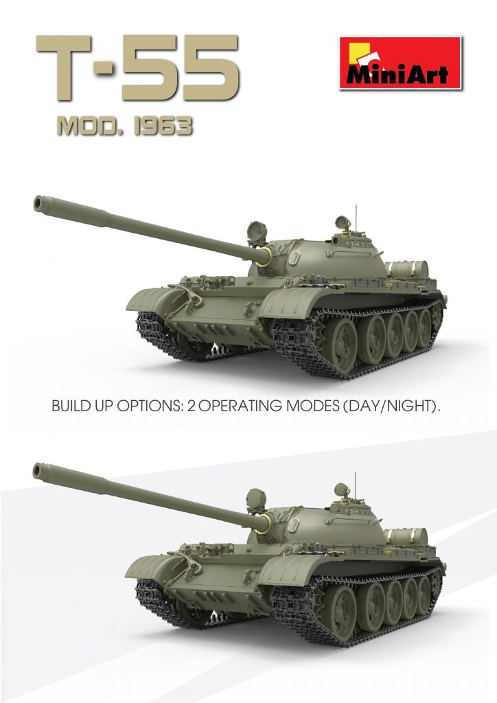 Miniart [37027] 1/35 T-55 Soviet Medium Tank | 4820183311306