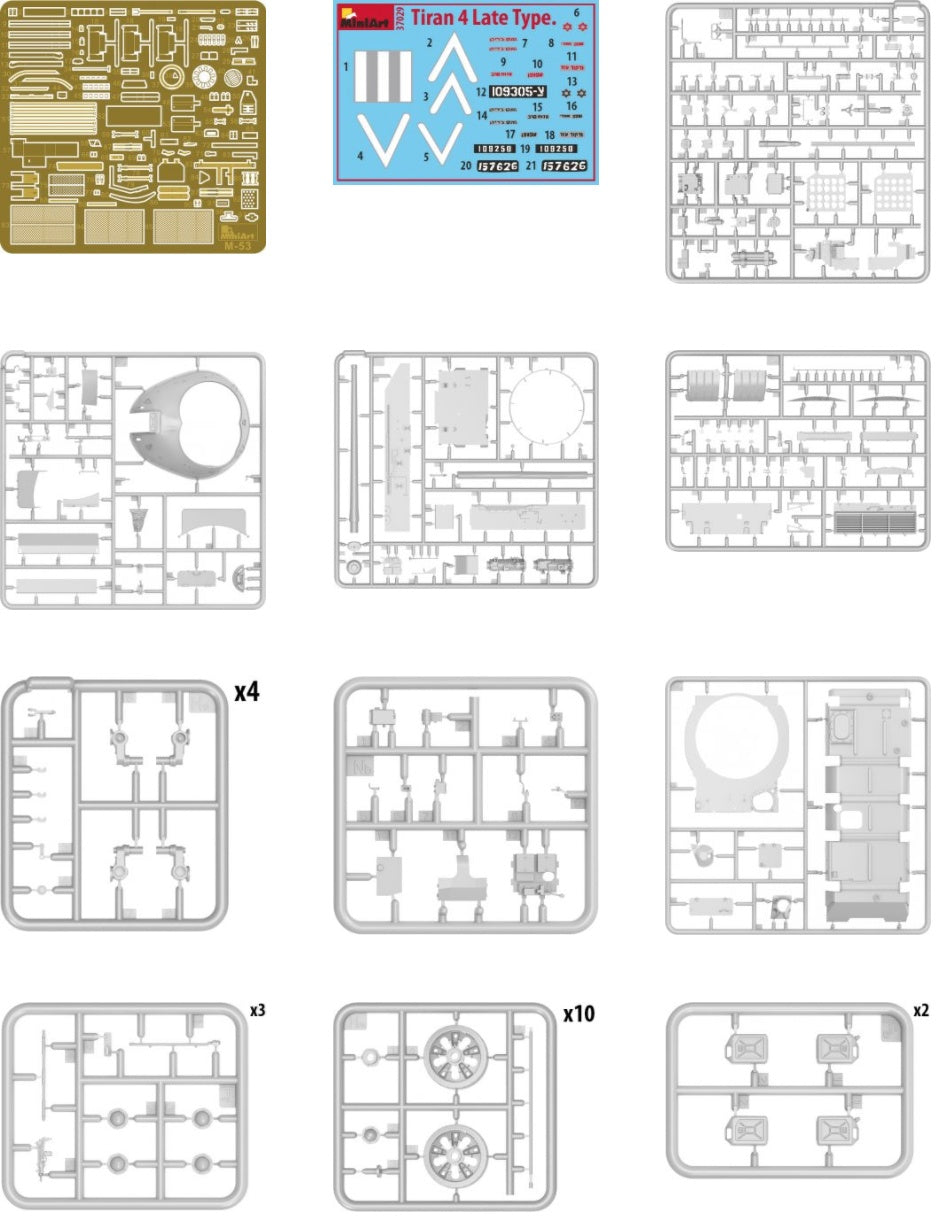Miniart [37029] 1/35 Tiran 4 Late Type. Interior Kit | 4820183311344