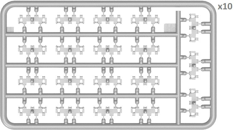 MiniArt 1/35 T-54 OMSh Individual Track Links Set.Early Type | 4820183311184
