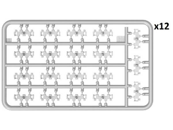Miniart [37048] 1/35 T-54/T-55/T-62 OMSh Individual Track Links Set.Late Type | 4820183311191