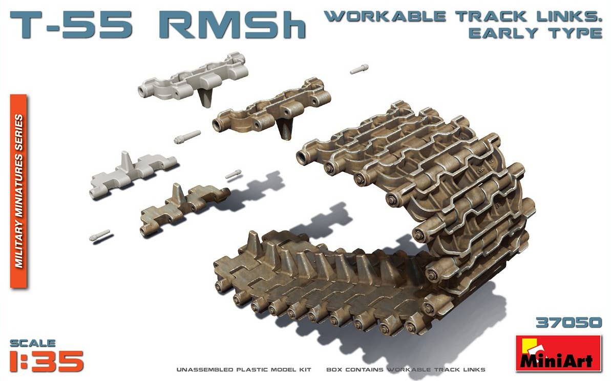 Miniart [37050] 1/35 T-55 RMSh Workable Track Links. Early Type | 4820183311740