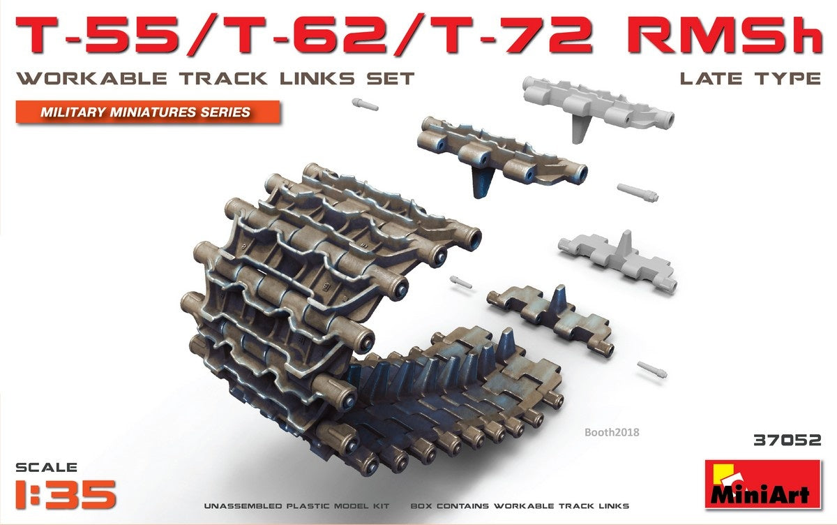 MiniArt 1/35 T-55/T-62/T-72 RMSh Workable Track Links Set.Late Type | 4820183311757
