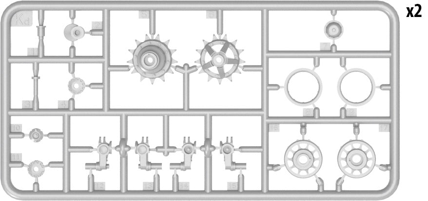 MiniArt 1/35 T-62 Wheels Set | 4820183311566