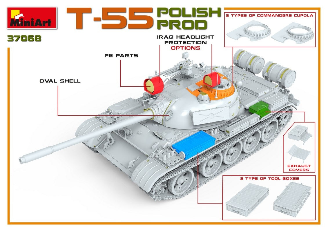 MiniArt 1/35 T-55 Polish Prod. | 4820183312709