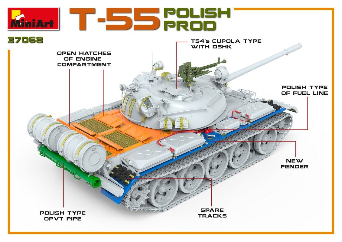MiniArt 1/35 T-55 Polish Prod. | 4820183312709
