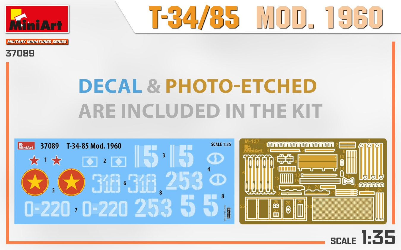 MiniArt 1/35 T-34-85 Mod. 1960 | 4820183314192