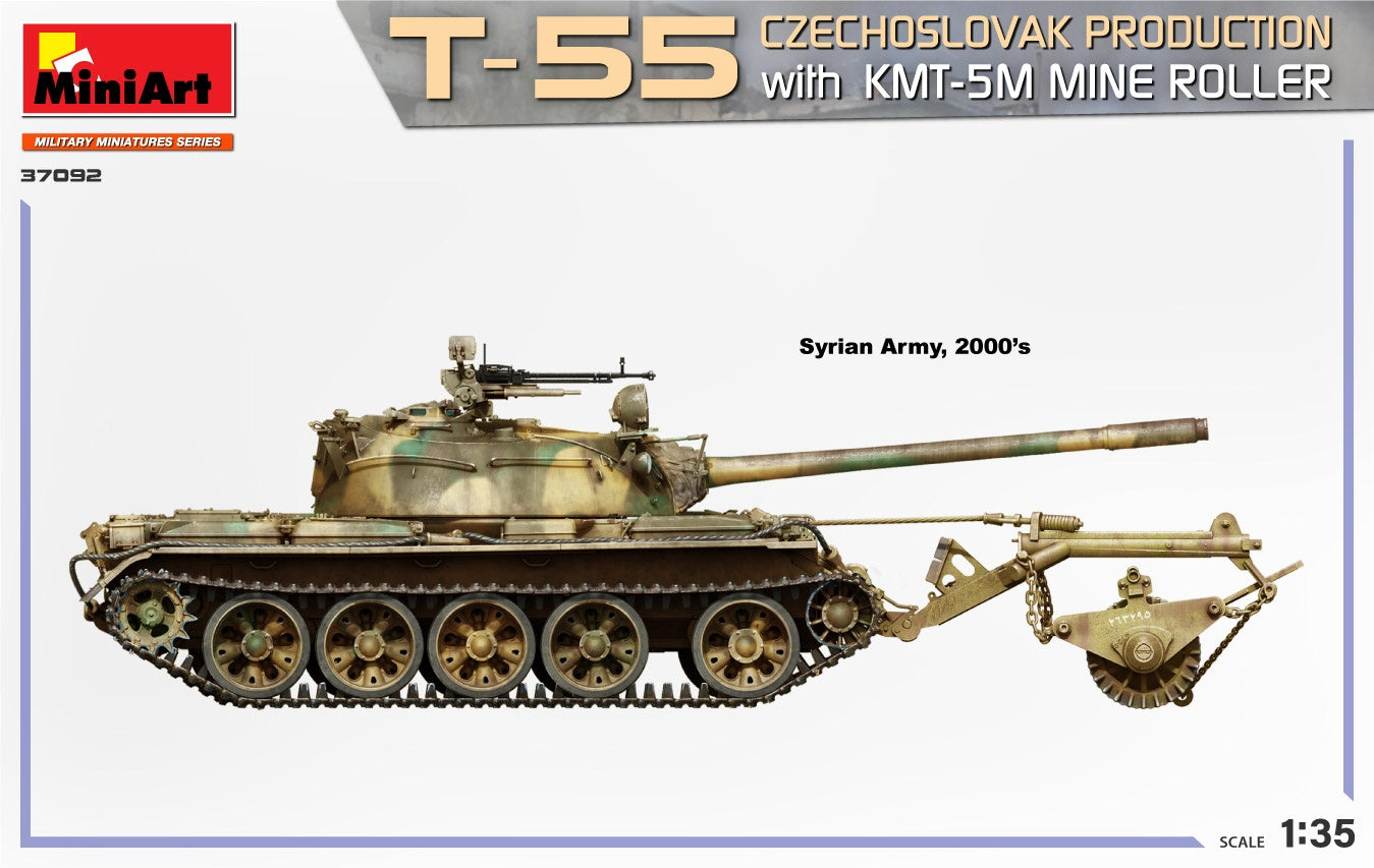 Miniart 1/35 T-55 Czechoslovak Production With KMT-5M Mine Roller | 4820183314468