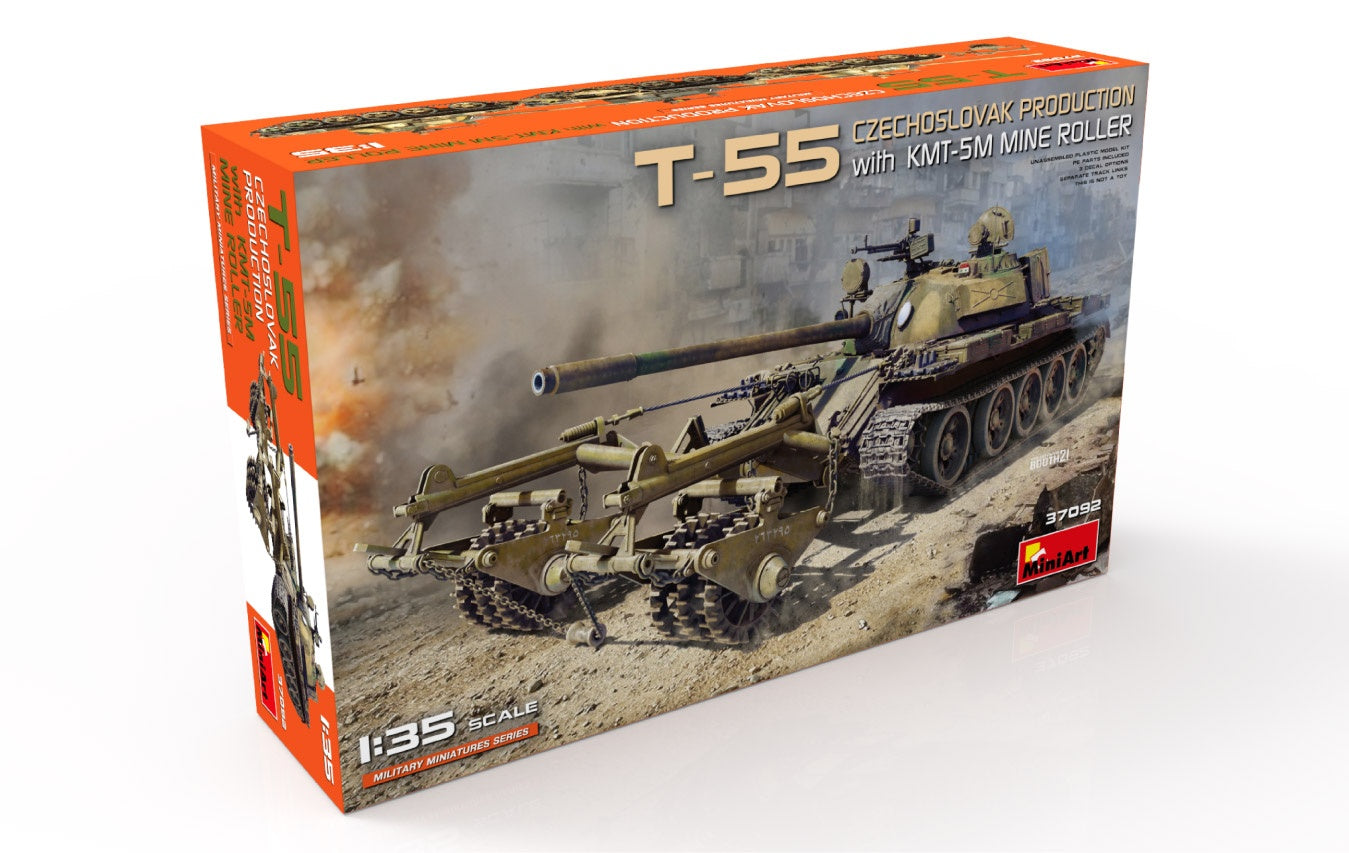Miniart 1/35 T-55 Czechoslovak Production With KMT-5M Mine Roller | 4820183314468