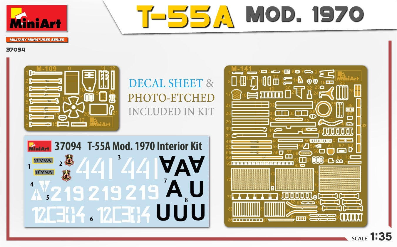 MiniArt 1/35 T-55A Mod. 1970 Interior Kit | 4820183314185