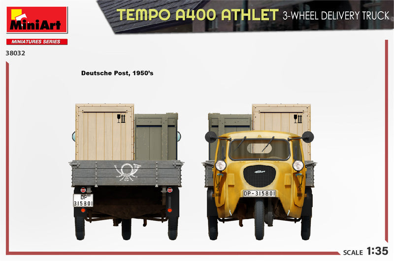 MiniArt 1/35 Tempo A400 Athlet 3-Wheel Delivery Truck