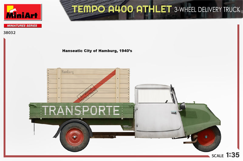 MiniArt 1/35 Tempo A400 Athlet 3-Wheel Delivery Truck