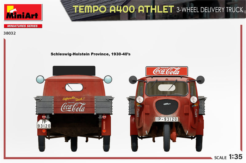 MiniArt 1/35 Tempo A400 Athlet 3-Wheel Delivery Truck