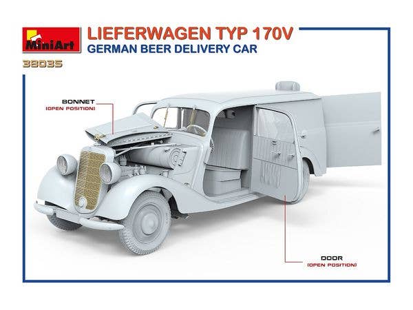 MiniArt 1/35 Lieferwagen Typ 170V German Beer Delivery Car | 4820183312563