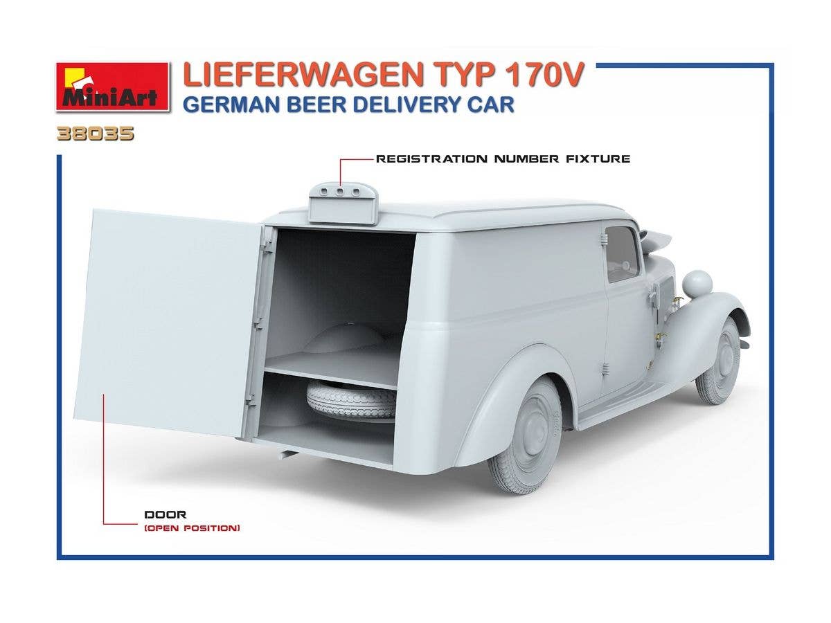 MiniArt 1/35 Lieferwagen Typ 170V German Beer Delivery Car | 4820183312563