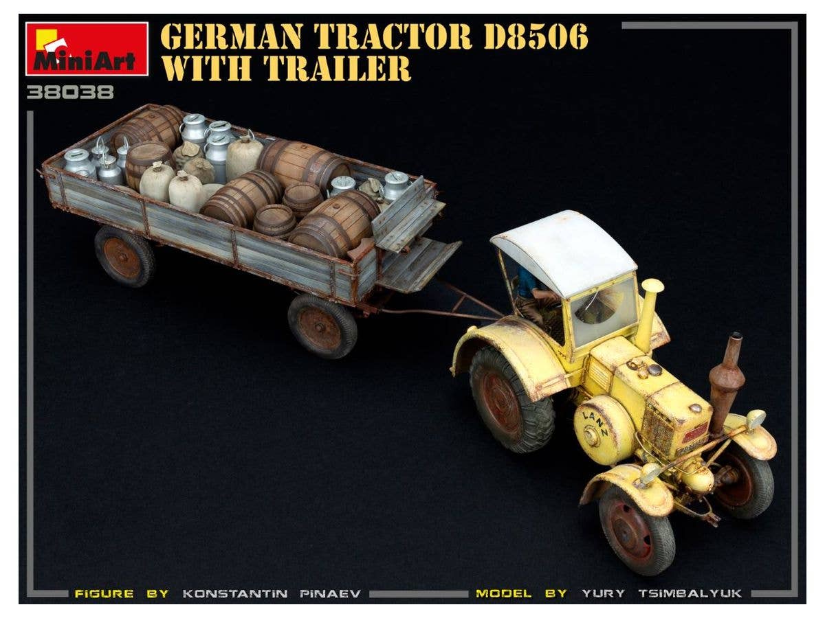 MiniArt 1/35 German Tractor D8506 with Trailer | 4820183314178