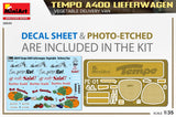 MiniArt 1/35 Tempo A400 Lieferwagen. Vegetable  Delivery Van