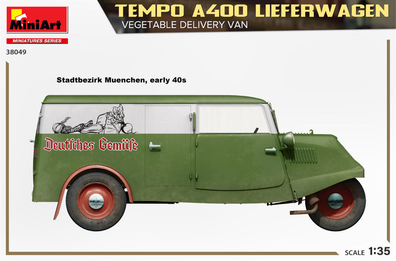 MiniArt 1/35 Tempo A400 Lieferwagen. Vegetable  Delivery Van