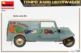 MiniArt 1/35 Tempo A400 Lieferwagen. Vegetable  Delivery Van
