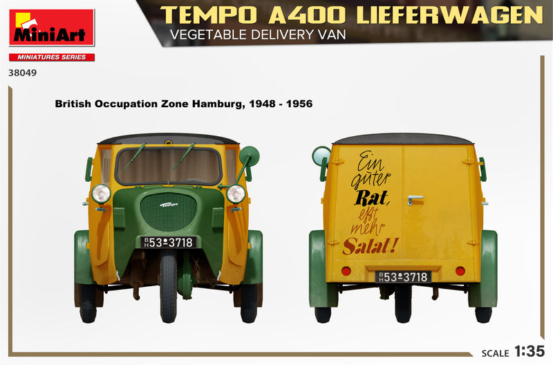 MiniArt 1/35 Tempo A400 Lieferwagen. Vegetable  Delivery Van