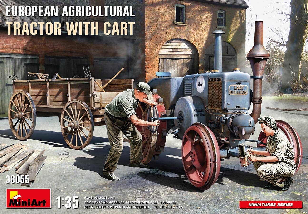 Miniart 1/35 European Agricultural Tractor with Cart | 4820183314628