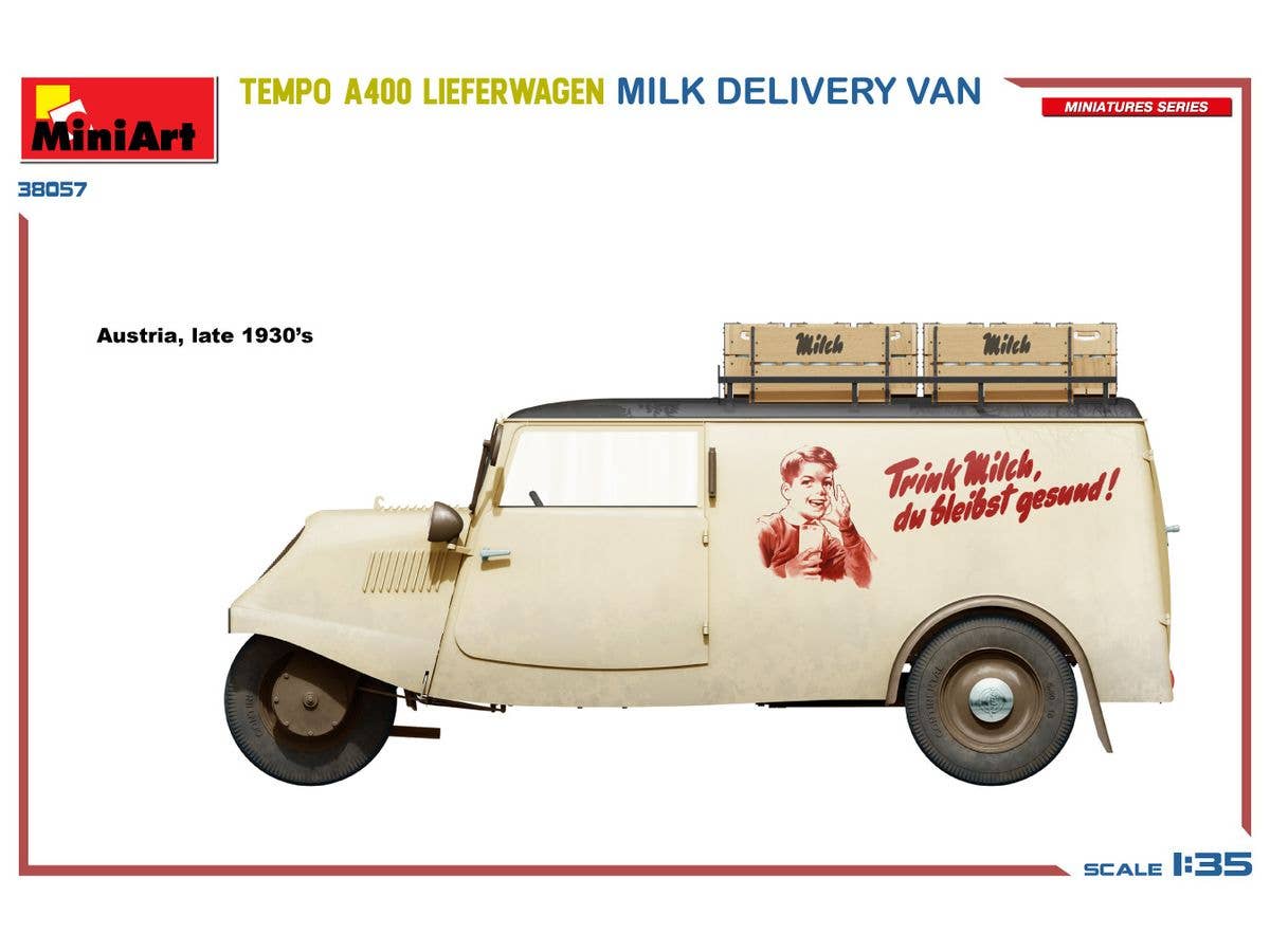 MiniArt 1/35 Tempo A400 Lieferwagen. Milk Delivery Van | 5905090346722