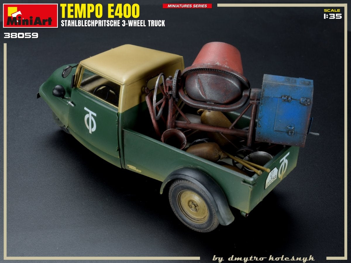 Miniart 1/35 Tempo E400 StahlblechPritsche 3-Wheel Truck | 5905090346388