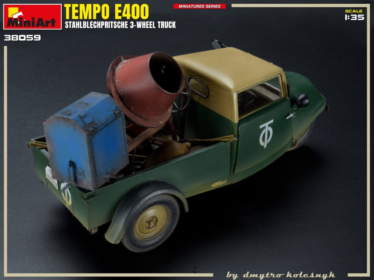 Miniart 1/35 Tempo E400 StahlblechPritsche 3-Wheel Truck | 5905090346388