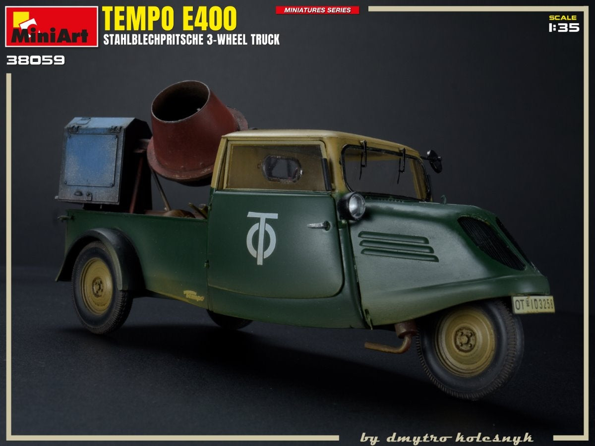 Miniart 1/35 Tempo E400 StahlblechPritsche 3-Wheel Truck | 5905090346388