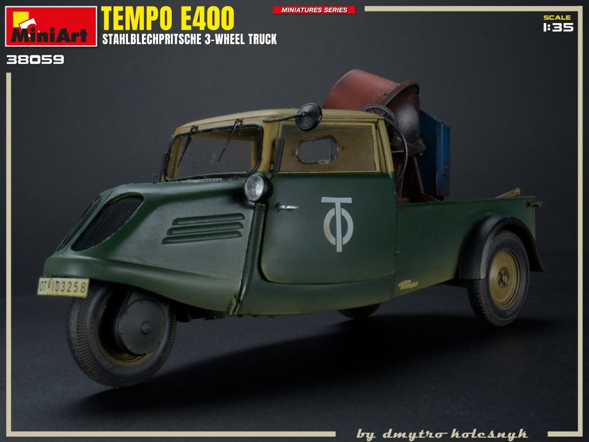 Miniart 1/35 Tempo E400 StahlblechPritsche 3-Wheel Truck | 5905090346388