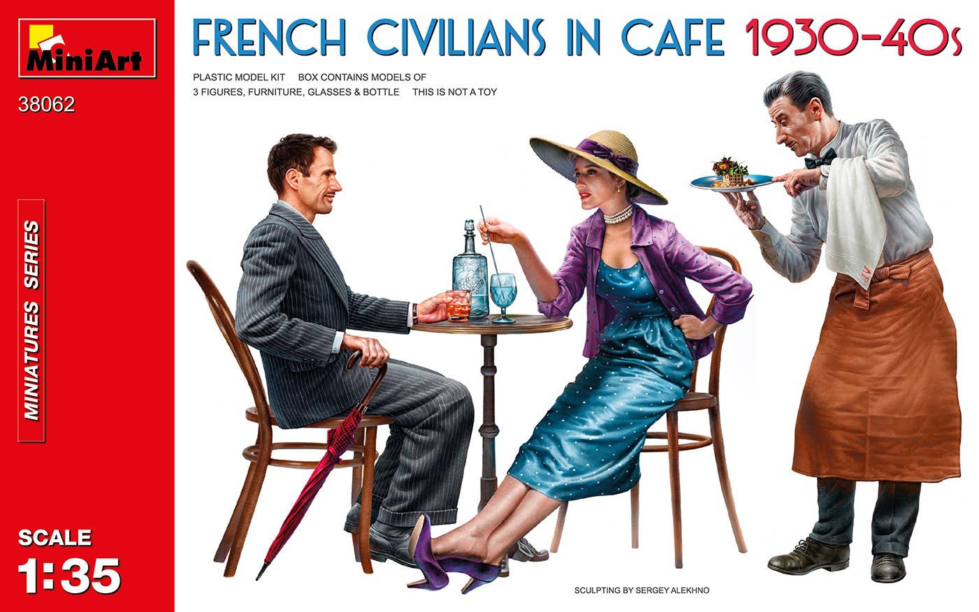 MiniArt 1/35 French Civilians in Cafe 1930-40s Figures | 5905090346418
