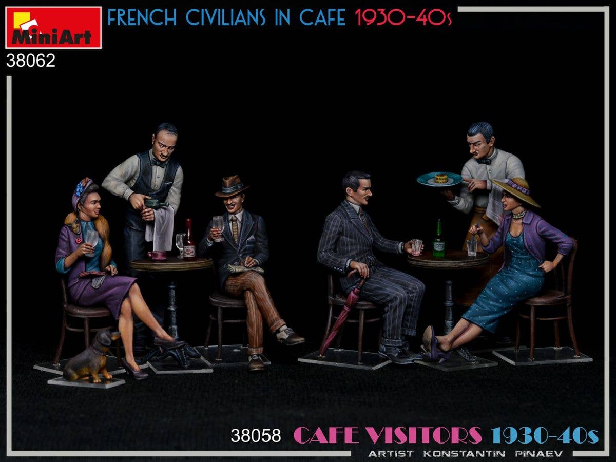 MiniArt 1/35 French Civilians in Cafe 1930-40s Figures | 5905090346418