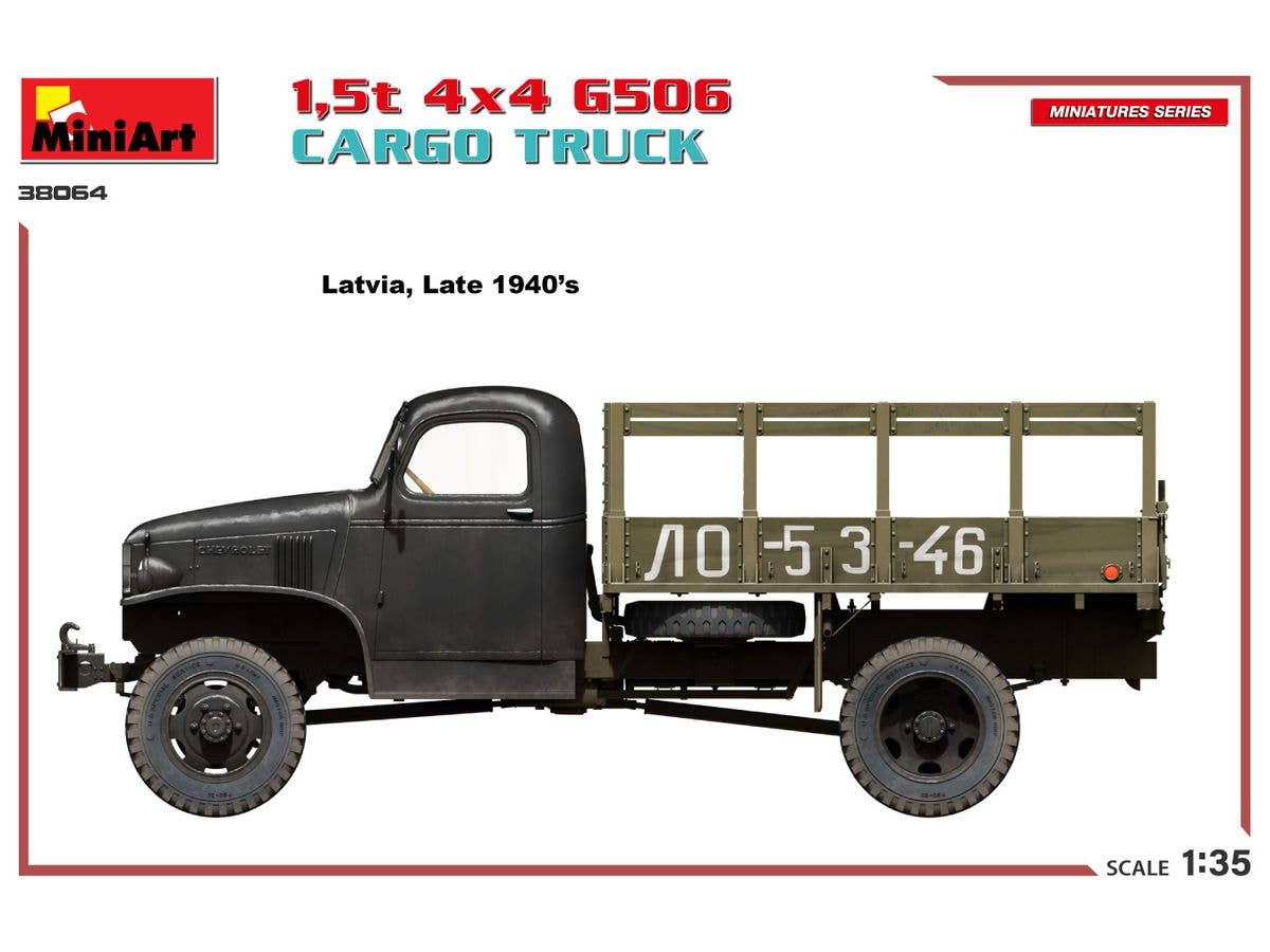 MiniArt 1/35 1.5t 4x4 G506 Cargo Truck | 5905090346425
