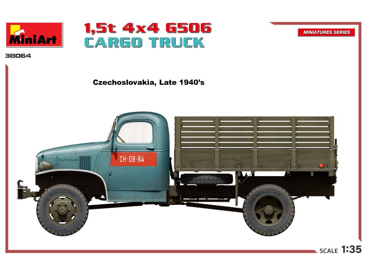 MiniArt 1/35 1.5t 4x4 G506 Cargo Truck | 5905090346425