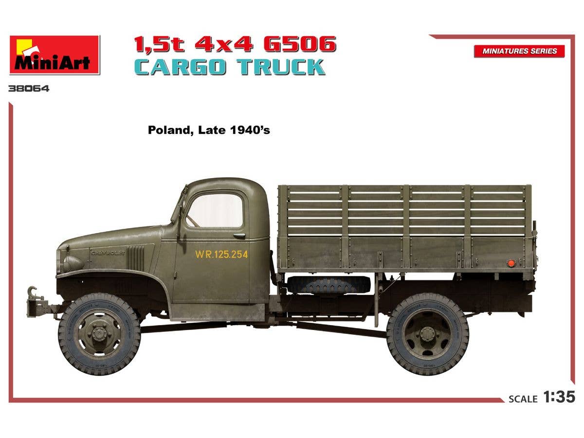 MiniArt 1/35 1.5t 4x4 G506 Cargo Truck | 5905090346425