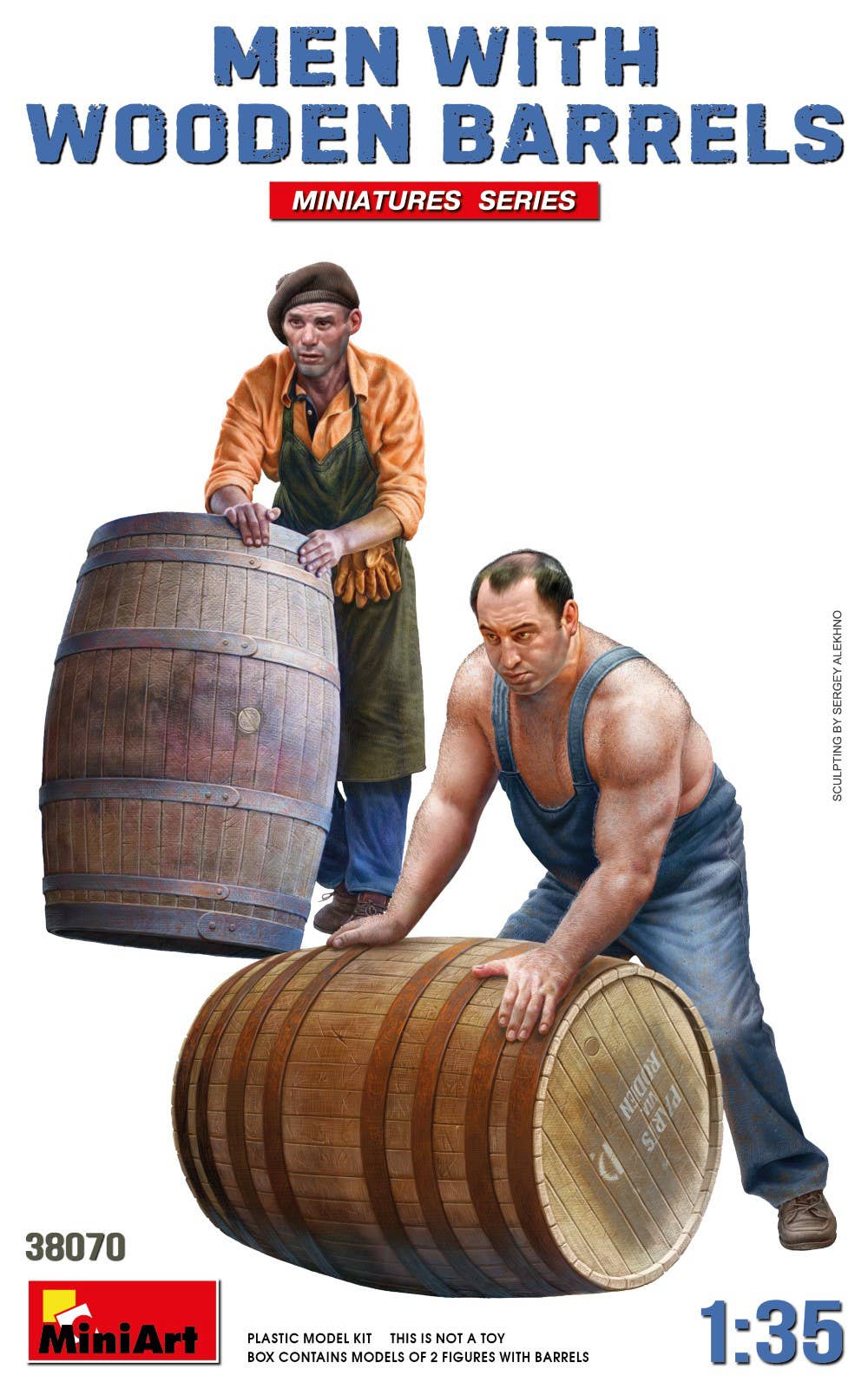MiniArt 1/35 MEN WITH WOODEN BARRELS | 5905090346845