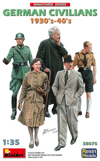 Miniart 1/35 German Civilians 1930-40s. Resin Heads | 5905090346517