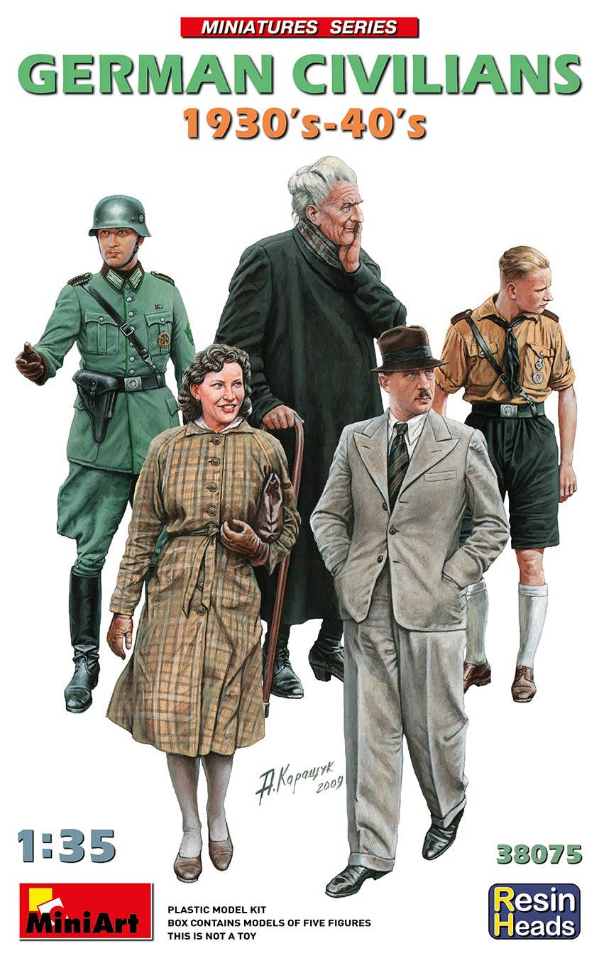 Miniart 1/35 German Civilians 1930-40s. Resin Heads | 5905090346517