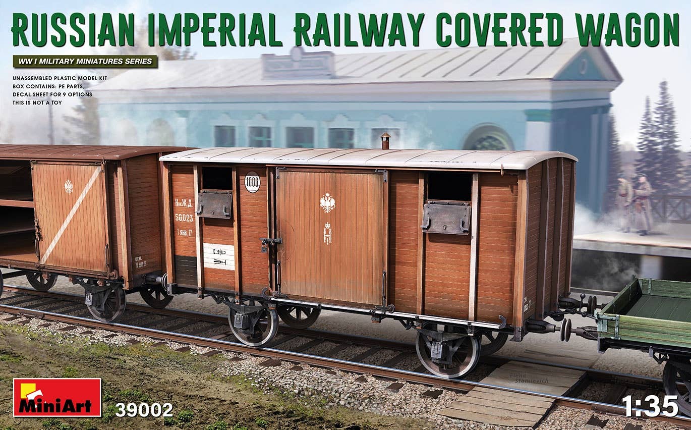 MiniArt Russian Imperial Railway Covered Wagon | 4820183313126