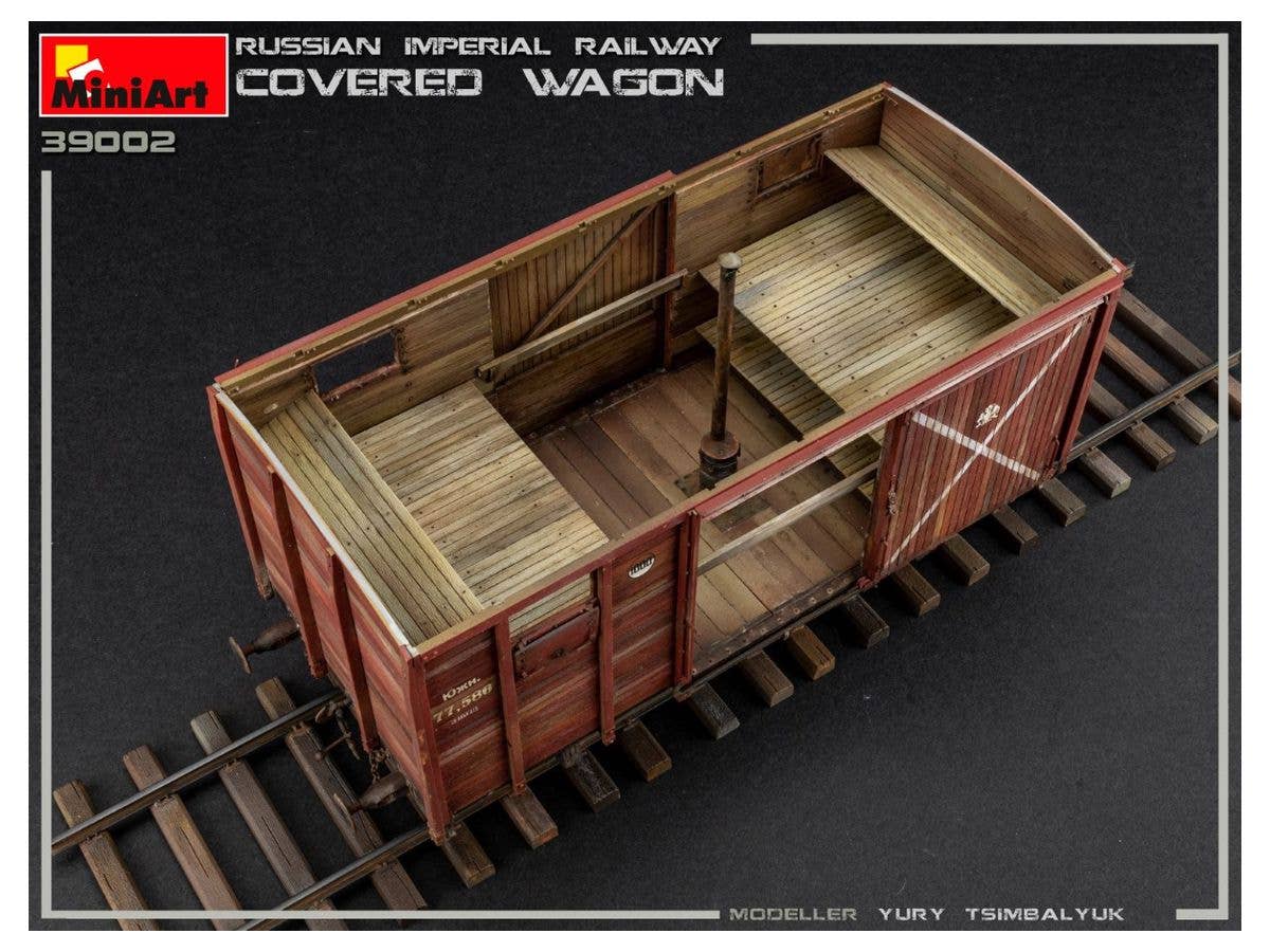 MiniArt Russian Imperial Railway Covered Wagon | 4820183313126
