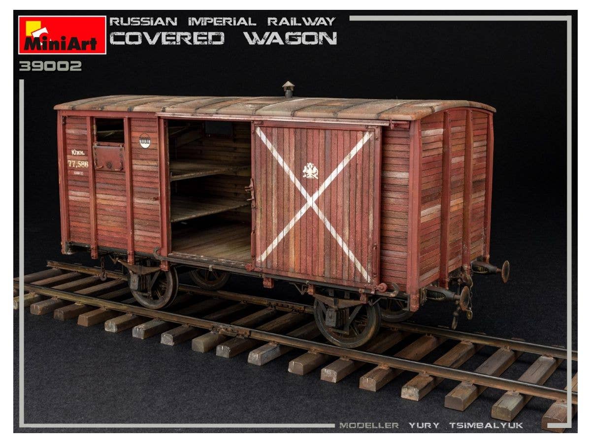 MiniArt Russian Imperial Railway Covered Wagon | 4820183313126