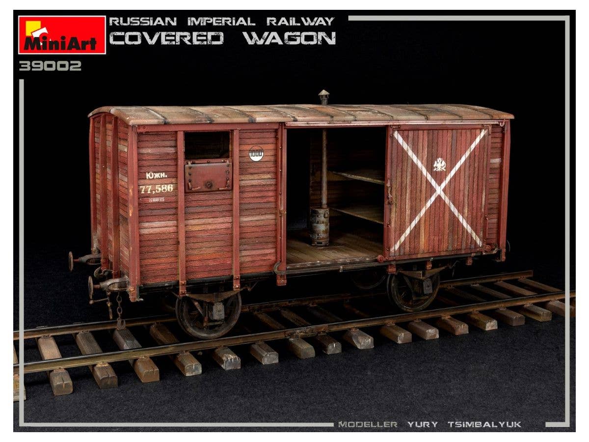 MiniArt Russian Imperial Railway Covered Wagon | 4820183313126